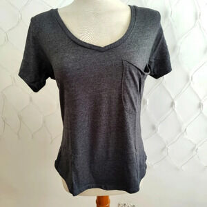 William B. T-Shirt / Dark Gray / Breast Pocket / Sz Medium
